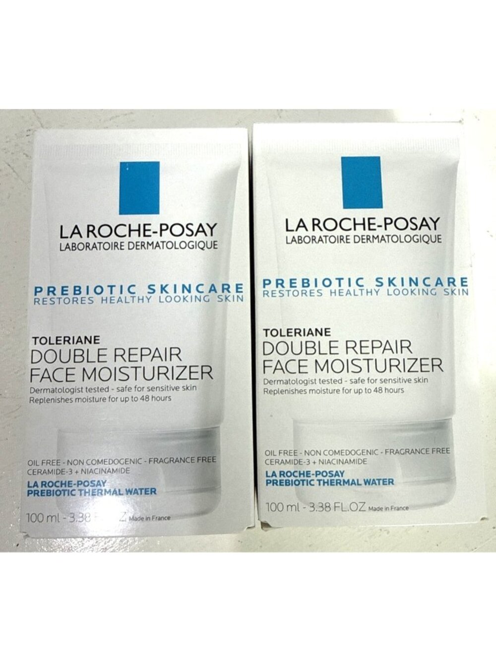 La Roche-Posay Toleriane Double Repair Face Moisturizer 3.38oz/100ml Lot of 2